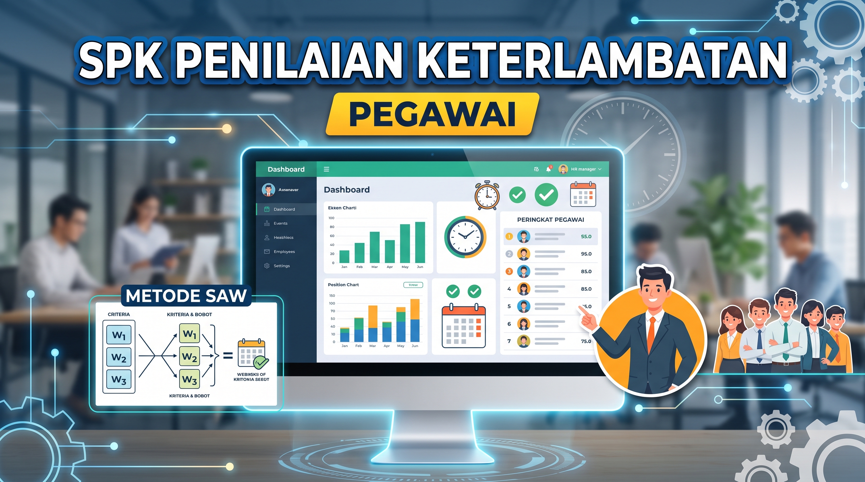 Sistem Pendukung Keputusan Penilaian Keterlambatan Pegawai dengan Metode SAW